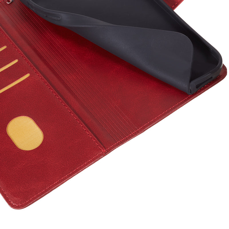 PU Leather Phone Cover for Xiaomi 13T / 13T Pro / Redmi K60 Ultra Case Wallet Stand Shell - Red PU Leather Phone Cover for Xiaomi 13T / 13T Pro / Redmi K60 Ultra Case Wallet Stand Shell - Red